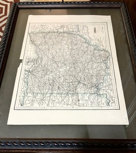 lot 240 image: Framed Print Antique Map of the State of Ohio