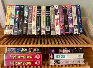 lot 212 image: Wonderful Vintage VHS Movie Collection and Stand