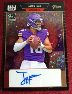 lot 51 image: 2023 Pro Set Pure Jaren Hall Rookie Autograph Card - #d4