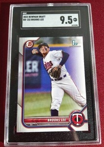 lot 57 image: 2022 Bowman Brooks Lee 1st Bowman Card - SGC 9.5