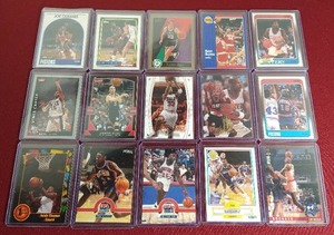 lot 67 image: (15) Basketball Cards - 1990s Stars & HOFers