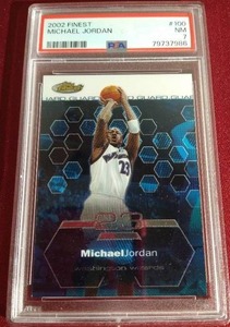 lot 69 image: 2002 Finest Michael Jordan - PSA 7