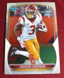 lot 87 image: 2022 Bowman University Jordan Addison 1st Bowman Card