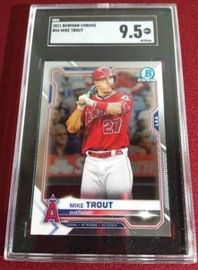 lot 88 image: 2021 Bowman Chrome Mike Trout - SGC 9.5