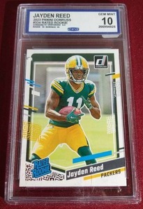 lot 93 image: 2023 Donruss Jayden Reed Rated Rookie Card - CCG 10