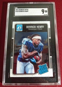 lot 98 image: 2016 Optic Derrick Henry Rated Rookie Card - SGC 9