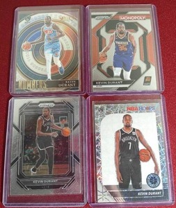lot 101 image: (4) Kevin Durant Cards - Includes Lazer