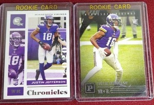 lot 102 image: (2) Justin Jefferson Rookie Cards