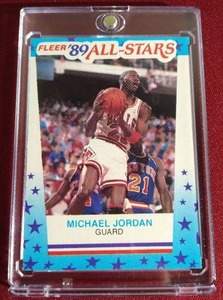 lot 108 image: 1989-90 Fleer Stickers Michael Jordan