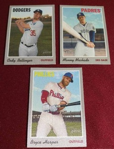 lot 110 image: (3) 2019 Topps Heritage Cloth Stickers - Nice Names