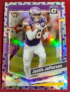 lot 111 image: 2023 Optic Justin Jefferson Prizm Stars SP