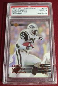 lot 112 image: 2000 Collectors Edge Graded Curtis Martin - PSA 9
