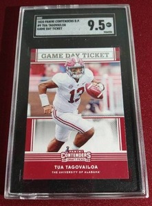 lot 118 image: 2020 Contenders Tua Tagovailoa Rookie Card - SGC 9.5