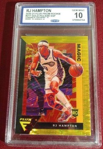 lot 119 image: 2020-21 Flux Gold R.J. Hampton Rookie Card - CCG 10