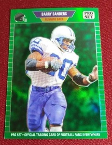lot 124 image: Awesome Pro Set Metal Barry Sanders 11 Pre-Production Proof