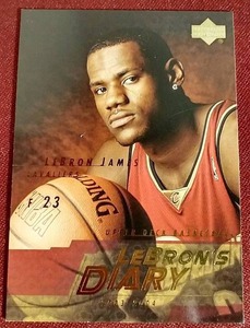 lot 132 image: 2003 Upper Deck LeBron James Rookie Card