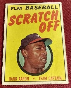 lot 149 image: 1970 Topps Scratch-Offs Hank Aaron