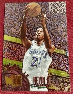 lot 150 image: 1995-96 Fleer Metal Kevin Garnett Rookie Card