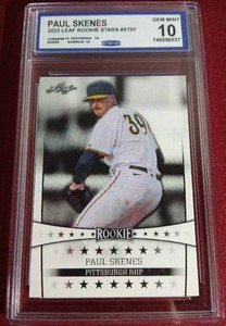 lot 152 image: 2023 Leaf Paul Skenes Rookie Card - CCG 10