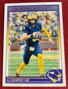 lot 160 image: 2024 Score J.J. McCarthy Rookie Card