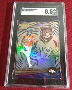 lot 162 image: 2023 Illusions Marvin Mims Rookie Card - SGC 8.5