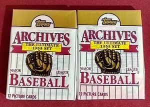lot 165 image: (2) 1991 Topps Archives Ultimate 1953 Set Card Packs