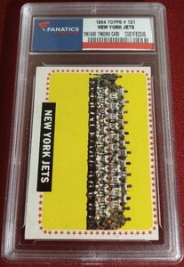 lot 167 image: Fanatics Slabbed 1964 Topps New York Jets Team Card