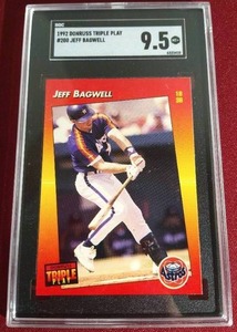 lot 175 image: 1992 Donruss Triple Play Jeff Bagwell - SGC 9.5