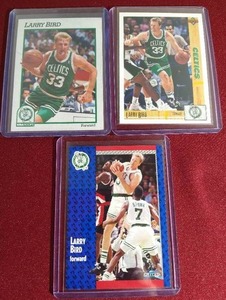 lot 183 image: (3) Larry Bird Cards