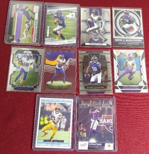 lot 186 image: (10) Justin Jefferson Cards