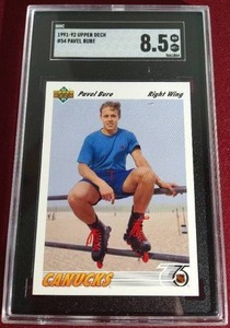 lot 203 image: 1991-92 Upper Deck Pavel Bure Rookie Card - SGC 8.5