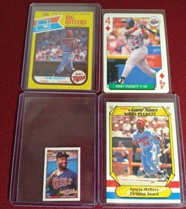lot 204 image: (4) Kirby Puckett Oddball Cards