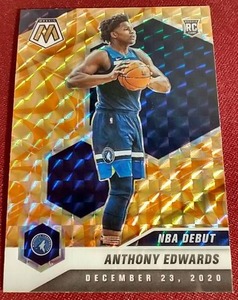 lot 205 image: 2020-21 Mosaic Anthony Edwards Reactive Orange Rookie Card