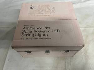 lot 14 image: Ambience Pro Solar Powered LED String Lights - 27ft