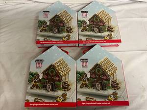 lot 20 image: 4ct of 6pc Gingerbread House Cutter Sets