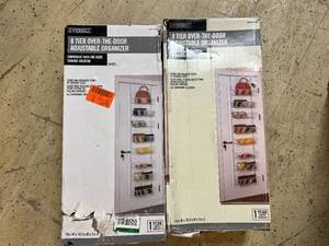 lot 24 image: 2 x 8 Tier Over-The-Door Adjustable Organizers