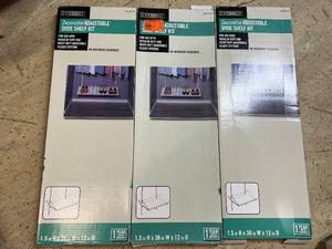 lot 26 image: 3 Decorative Adjustable Shoe Shelf Kits