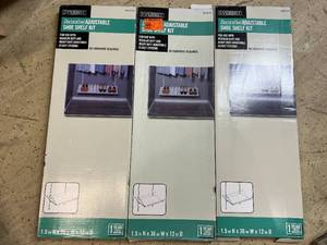 lot 33 image: 3 Decorative Adjustable Shoe Shelf Kits