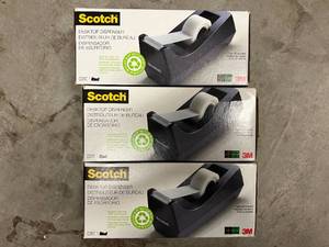 lot 62 image: 3 Scotch Tape Dispensers