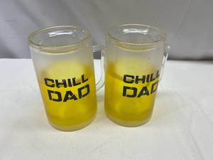 lot 18 image: MM. 4x Chill Dad Freezer Mugs