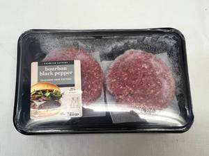 lot 63 image: C. 1.33lbs Bourbon Black Pepper Hamburger Patties