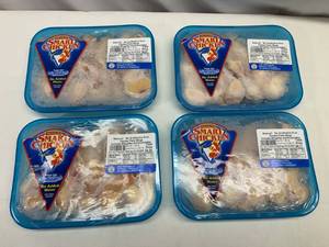lot 65 image: L. 4x avg Wgt 4.5lbs(will not be the exact weights as photo)Air Chilled Smart Chicken Party Wings