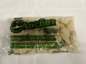 lot 118 image: K. 2.5lbs Anchor Poppers-Breaded Cheese n Jalapeno