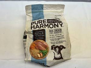 lot 159 image: L. 2x 3.5lb Pure Harmony Dog Food-Chicken, Barley & Pea