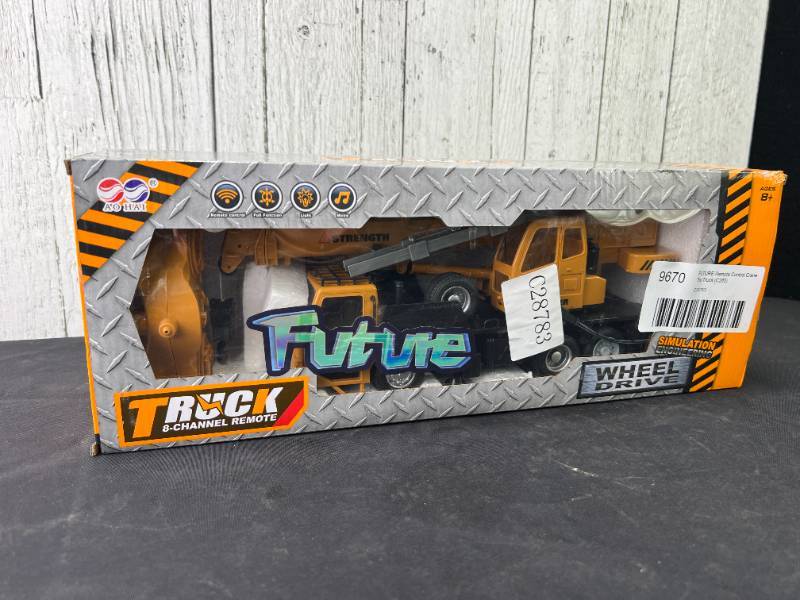 lot 9670 image: FUTURE Remote Control Crane Toy Truck (C285)