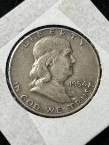 lot 36 image: 1954-D US FRANKLIN HALF DOLLAR