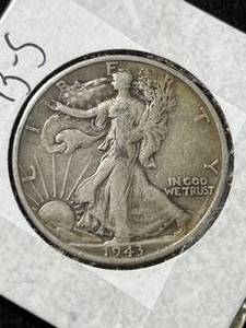 lot 71 image: 1943-S US WALKING LIBERTY HALF DOLLAR