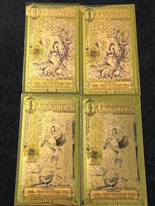 lot 79 image: GROUP OF 4 GOLDBACKS 11000TH TROY OZ 24K GOLD EACH