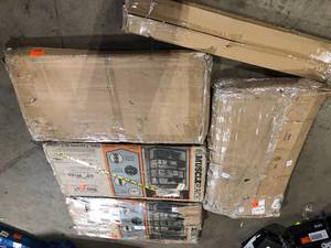 lot 16 image: Lot of Assorted Garage Shelving Units Various Models and Conditions Customer Returns See Pictures