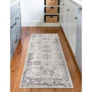 lot 22 image: Unique Loom Sofia Casino Gray 2 ft. x 13 ft. Medallion Runner Rug  Customer Returns See Pictures